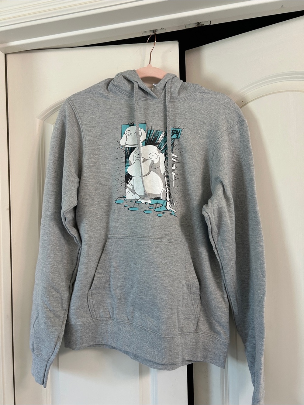 Pokémon - psyduck Port and Company Gray Hooded Sweatshirt